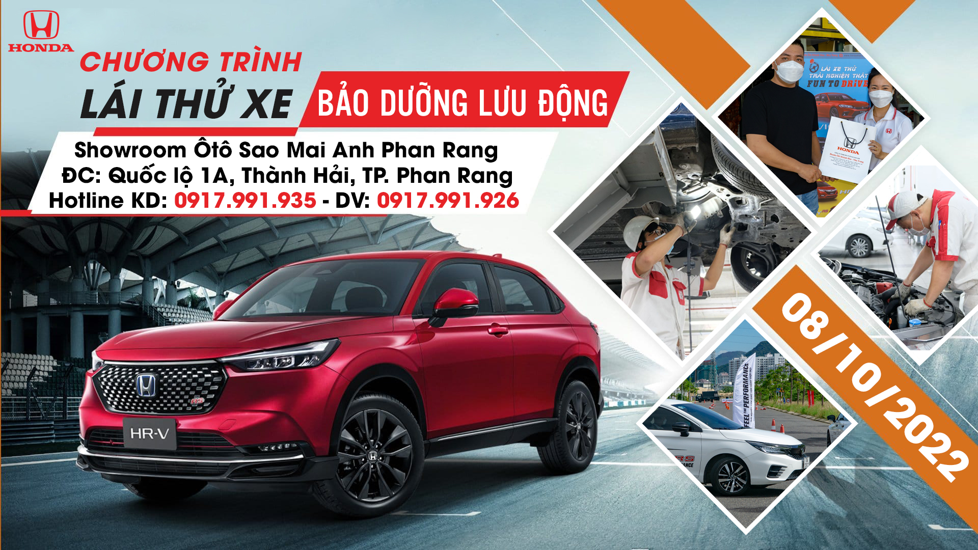 Lái thử Honda Ôtô – Bảo dưỡng lưu động tháng 09 tại Ninh Thuận